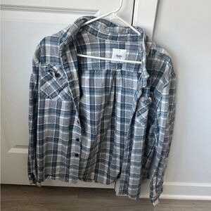 Katin Blue and White Plaid Button-Down Shirt